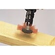 WOLFCRAFT - 1 Brosse nylon rouge éventail HEX D100 - vignette