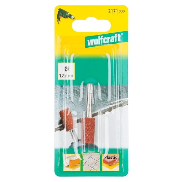WOLFCRAFT - 1 Meule cylindrique Tige 6mm  diamétre 12x22mm - large