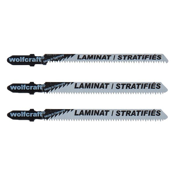 WOLFCRAFT - 1Lot de 3Lames SS HCS stratifié Bosch - large