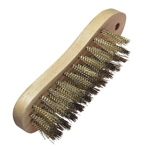 WOLFCRAFT - 1 Brosse violon 5r fil acier laiton L205 - large