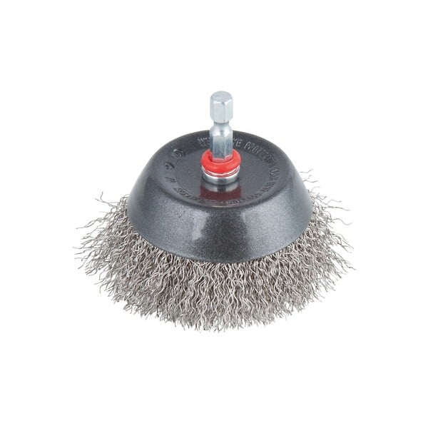 WOLFCRAFT - 1 Brosse inox souc.HEX D75mm - large