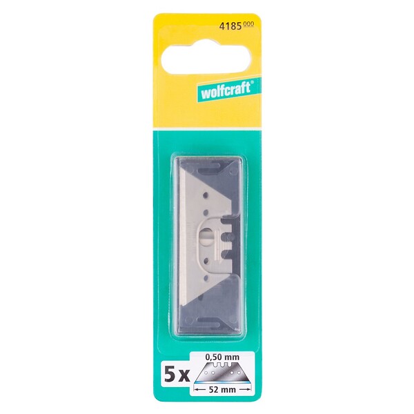 WOLFCRAFT - 5Lames trapèze en boîte 0.50mm - large