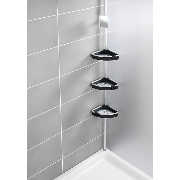 WENKO - Etagère d'angle de douche télescopique - large