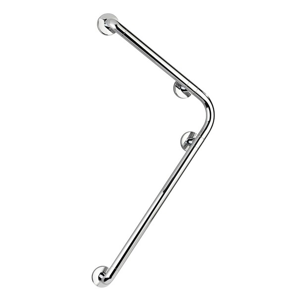 WENKO - Poignée de sécurité de salle de bain 90° Secura - Chrome - large