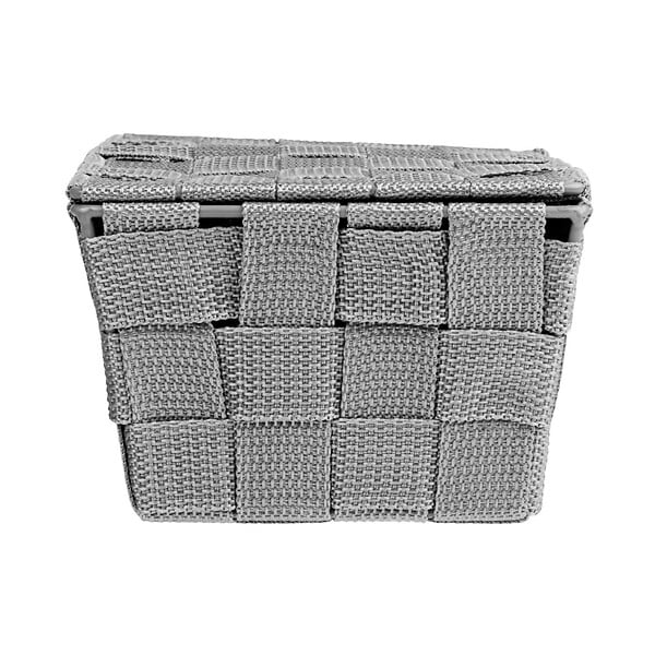 WENKO - Corbeille SDB avec couvercle Adria gris - large