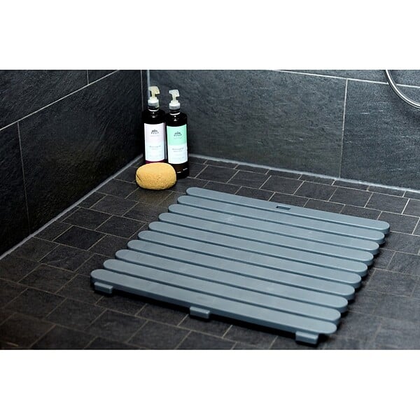 WENKO - Caillebotis de douche 55x55gris - large