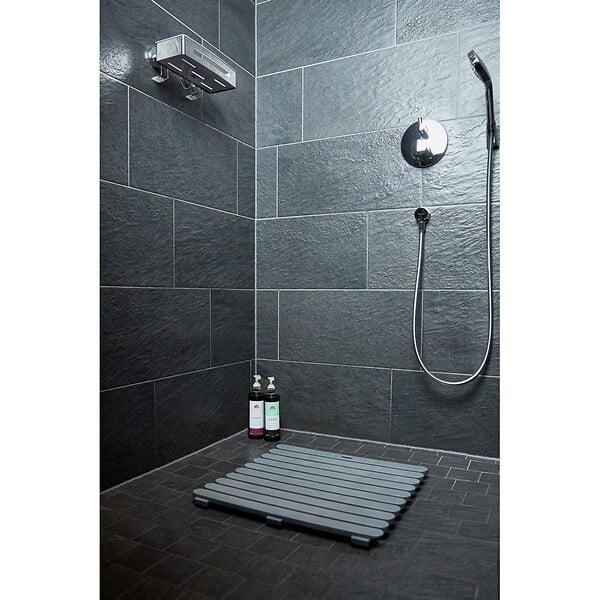 WENKO - Caillebotis de douche 55x55gris - large