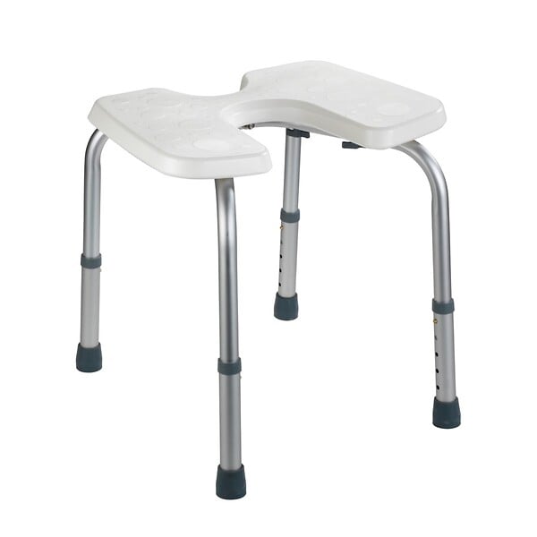 WENKO - Tabouret d'hygiène réglable - Blanc - large