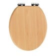 WENKO - Abattant toilettes - Fix-Clip - Easy Close - Hêtre naturel - vignette