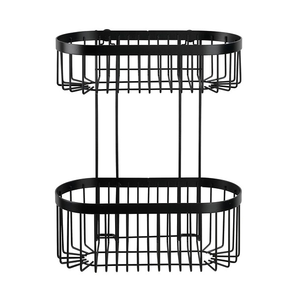 WENKO - Etagère 2 niveaux Classic Plus, noir - large