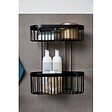 WENKO - Etagère 2 niveaux Classic Plus, noir - vignette