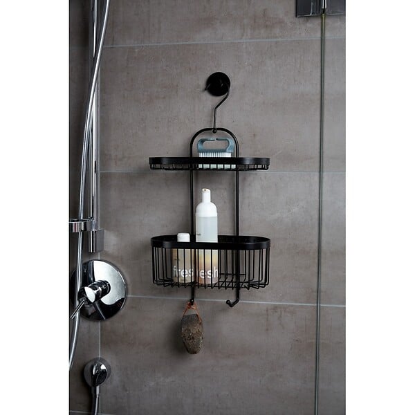 WENKO - Serviteur de douche 2p Classic Plus noir - large