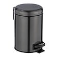 WENKO - Poubelle pédale Leman inox métal noir 3L - vignette