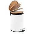 WENKO - Poubelle à pédale Tortona -  Blanc - Mat - 3L - vignette