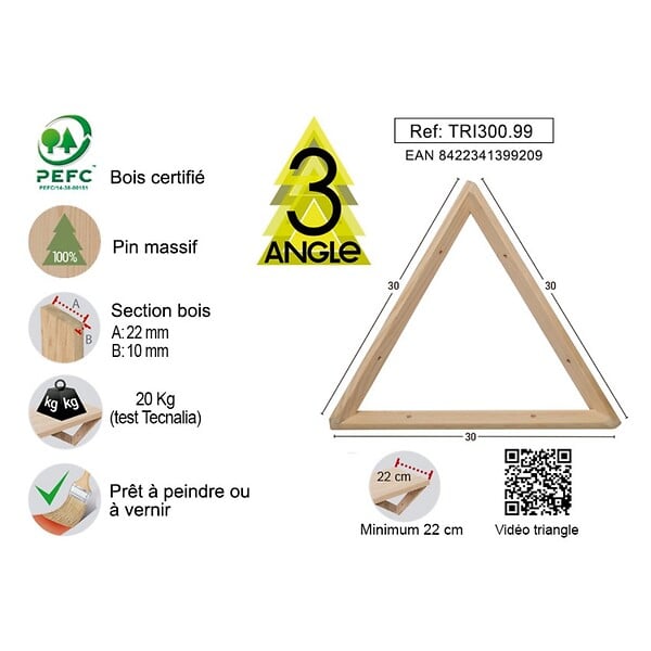 ASTIGARRAGA KIT LINE - Equerre Triangle GM pin massif - large