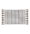 5 FIVE SIMPLY SMART - Tapis de Salle de bain Taupe en Coton avec pompons  50 x 75 cm - vignette