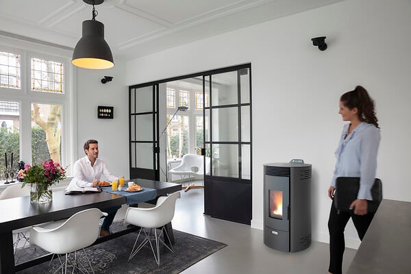 QLIMA - Poêle à granulés Ronda 110 S-Line Smart - Acier - Noir - 10.3kW - large