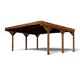 CERLAND - Carport double Victor - Bois - 2 voitures - 6.04x5.12x2.69m - vignette
