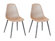JARDILINE - Lot de 2 Chaises de jardin en aluminium et résine coloris taupe Malte - Jardiline - vignette