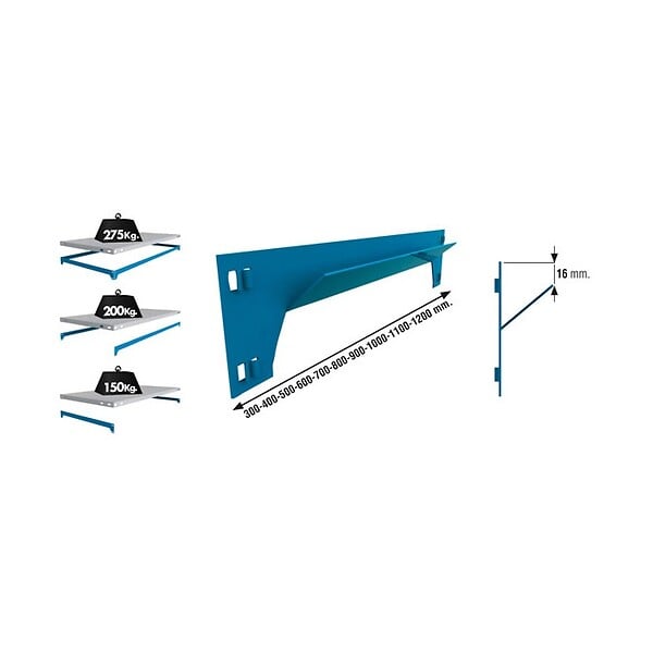 SIMON RACK - Simonrack - Support D'étagère 400x57x32 Mm Bleu - 8435104920657 - large