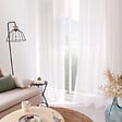 C MA DECO - Voilage avec 8 oeillets 140x240cm blanc - vignette