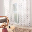 C MA DECO - Voilage pois brodé 8 oeillets 140x240cm gris rose - vignette