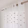 C MA DECO - Voilage brodé feuillage 8 oeillets140x240cm blanc - vignette