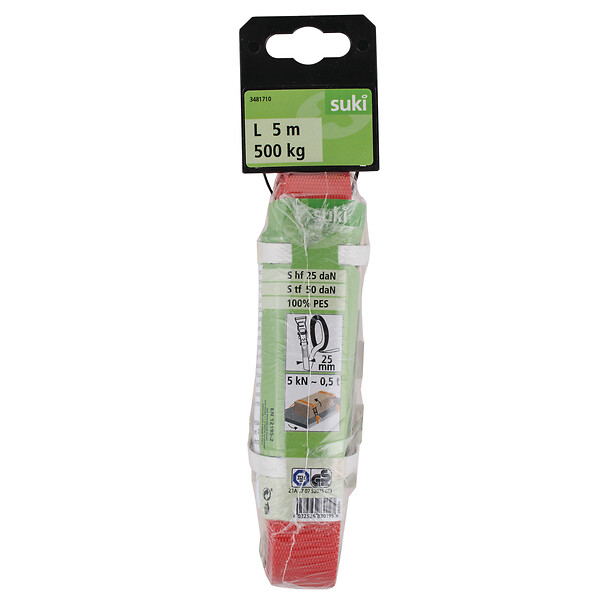 SUKI - Sangle à cliquet 25mm x 5m GS 500 kg - large