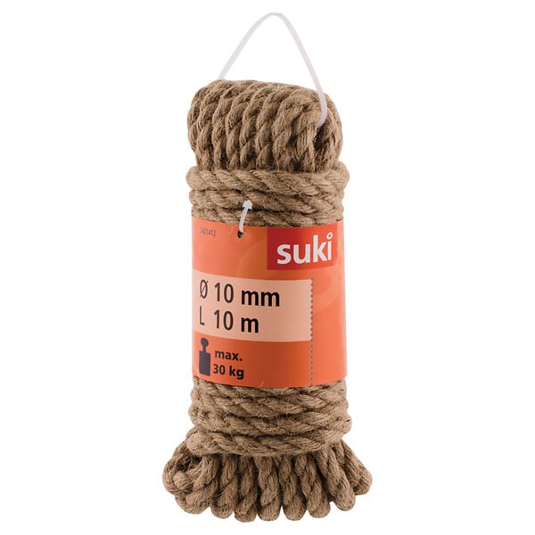 SUKI - Corde torsadée en chanvre 10mm x 10m - large