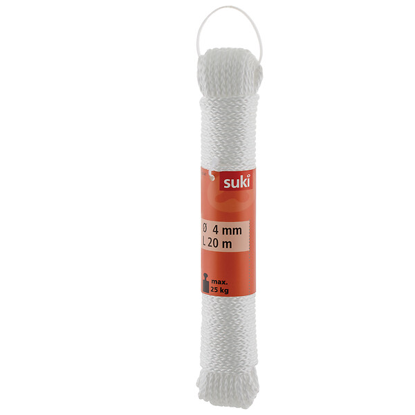 SUKI - Corde tressée 8 brins 4.0mm x 20 m coloris coloris blanc - large
