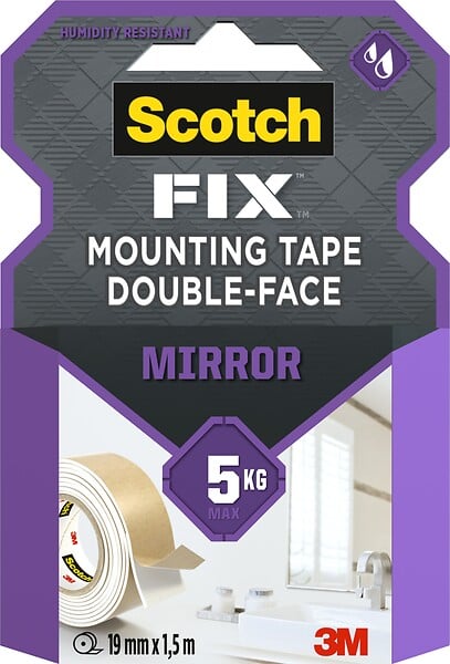 SCOTCH - Double-face miroir 1.5mx19mm - large