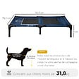 PAWHUT - Lit sur pieds XXL pour chien chat lit de camp animal lit surélevé tissu oxford textilène micro-perforé 92L x 76l x 18H cm bleu marine - vignette