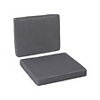 OUTSUNNY - Coussins de fauteuil de jardin zippés déhoussables - galettes de chaise de jardin - épais rembourrage 7 cm - polyester haute densité gris - vignette