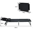 HOMCOM - Transat de jardin chaise longue pliante bain de soleil pour lecture noir - vignette