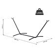 OUTSUNNY - Support pied de hamac structure robuste métal époxy noir hauteur réglable 6 niveaux dim. 2,80L x 1,20l x 1,10H m - vignette