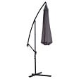 OUTSUNNY - Parasol déporté octogonal inclinable manivelle pied acier Ø 3 x 2,5H m gris - vignette