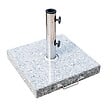 OUTSUNNY - Pied/base de parasol granite gris poignée et roulettes compatible pied parasol Ø 35/38/48 mm - vignette
