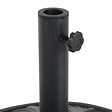 OUTSUNNY - Pied de parasol rond base de lestage Ø 48 x 34H cm ciment HDPE motif fleurs de lys poids net 13 Kg noir doré - vignette