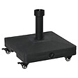 OUTSUNNY - Pied de parasol base de lestage parasol carré HDPE surface granuleuse noir - vignette