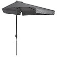 OUTSUNNY - Demi parasol - parasol de balcon 5 entretoises métal dim. 2,3L x 1,3l x 2,49H m polyester haute densité gris - vignette