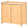 OUTSUNNY - Armoire de jardin sur pied table de rempotage 2 en 1 - double porte, étagère, plateau tôle acier galvanisé - bois de cèdre pré-huilé - vignette