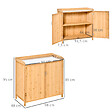 OUTSUNNY - Armoire de jardin sur pied table de rempotage 2 en 1 - double porte, étagère, plateau tôle acier galvanisé - bois de cèdre pré-huilé - vignette