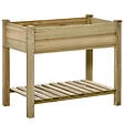 OUTSUNNY - Jardinière sur pieds potager avec étagère à lattes dim. 91L x 51l x 76H cm bois sapin autoclave - vignette