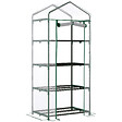 OUTSUNNY - Serre de jardin balcon étagère serre 4 niveaux 0,7L x 0,5l x 1,6H m acier époxy bâche amovible PVC haute densité transparente - vignette