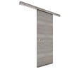 TECNOPROFILS - Kit porte coulissante en applique Gris blanchi - 204x83cm - vignette
