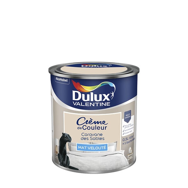 DULUX VALENTINE - Peinture Crème de Couleur - Caravane des Sables - Mat - 0,5L - large