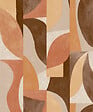GRANDECO - Papier peint Dufy all over terracotta - L10xl0,53m - vignette