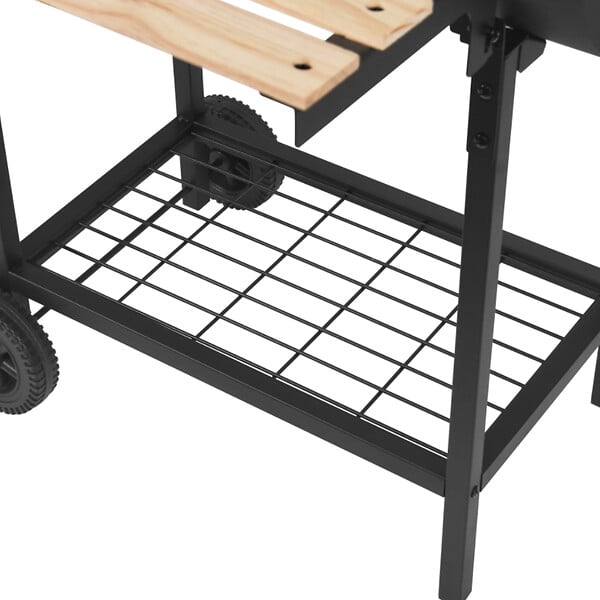 RED DECO - Barbecue fumoir au charbon de bois KENTUCKY Noir Acier inoxydable - large
