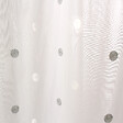 C MA DECO - Paire de voilages pois brodé finition droite 2x60x120cm blanc argent - vignette