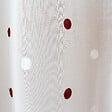 C MA DECO - Paire de voilages pois brodé finition droite 2x60x90cm bordeaux blanc - vignette
